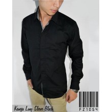 Kemeja Long Sleeve Black Combination